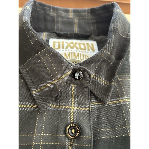 Dixxon Flannel Shirt Womens Small Kamimura Blacksmith Long Sleeve Black Plaid L - Picture 6 of 8